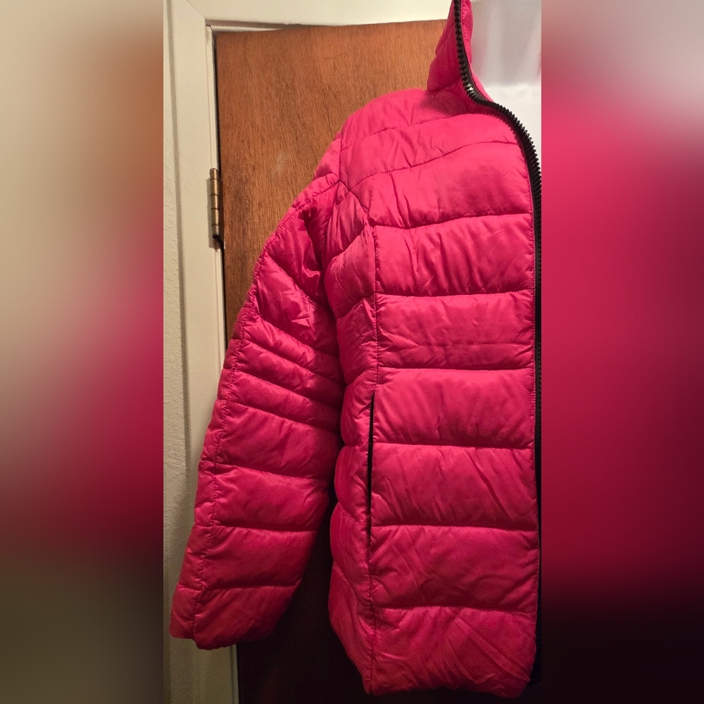 HOST PICK! 🎉🎊 32 Degrees Women's Vibrant Pink Puffer Jacket SzM - Picture 5 of 8